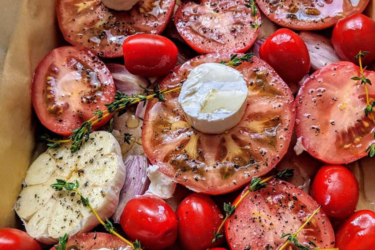 Krebsvorbeugung durch natürliche Ernährung - Tomaten mit Ziegenkäse und Knoblauch - BellsWelt